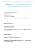 HMFRO Module 1 Questions With 100&percnt; Verified Correct Answers latest 2023-2024 Complete Solution
