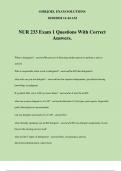NUR 233 Exam 1 Questions With Correct Answers&period;