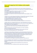 Stress and Coping Test N413 Giddens &lpar;with complete solutions&rpar;