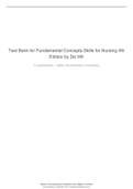  Test Bank for Fundamental Concepts Skills for Nursing 4th Edition by De Wit