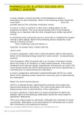 PHARMACOLOGY B LATEST 2023-2024 WITH CORRECT ANSWERS