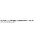 NRNP 6675-15 / NRNP 6675 Week 6 Midterm Exam 2023 100% Verified Graded A+.