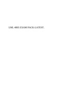 LML 4805 EXAM PACK-LATEST questions and answers with complete solutions 