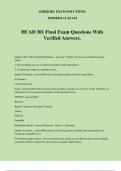 HCAD 301 Final Exam Questions With Verified Answers&period;