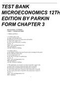 TEST BANK MICROECONOMICS 12TH EDITION BY PARKIN FORM CHAPTER 3