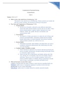 Fundamentals of Professional Nursing 