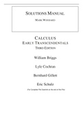 Calculus Early Transcendentals, 3e William Briggs, Lyle Cochran, Bernard Gillett, Eric Schulz (Solution Manual)