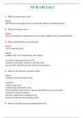 NUR 148 &lpar; LATEST 2024 &sol; 2025 &rpar; TEST 1 &vert; QUESTIONS AND ANSWERS INCLUDED