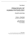 Test Bank  PRINCIPLES OF  HUMAN PHYSIOLOGY FOURTH EDITION  Cindy L. Stanfield Complete