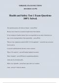 Health and Safety Test 1 Exam Questions 100&percnt; Solved&period;