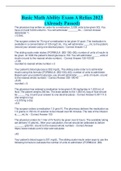 Basic Math Ability Exam A Relias 2023 &lpar;Already Passed&rpar;