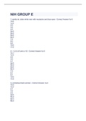 NIH GROUP E WITH COMPLETE SOLUTION 2023