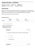 Chapter 1 Quiz chapter 7 - 3rd Edition &lowbar; EDUC-1300-029&period; Exam Study Guide Questions and Answers &lpar;2022&sol;2023&rpar; &lpar;Verified Answers by Expert&rpar;