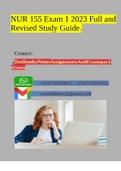 NUR 155 Exam 1 2023 Full and Revised Study Guide&period;