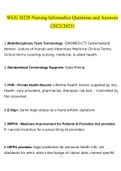 WGU D220 Information Technology in Nursing 2023 STUDY BUNDLE (COMPLETE PACKAGE)(Verified Answers)