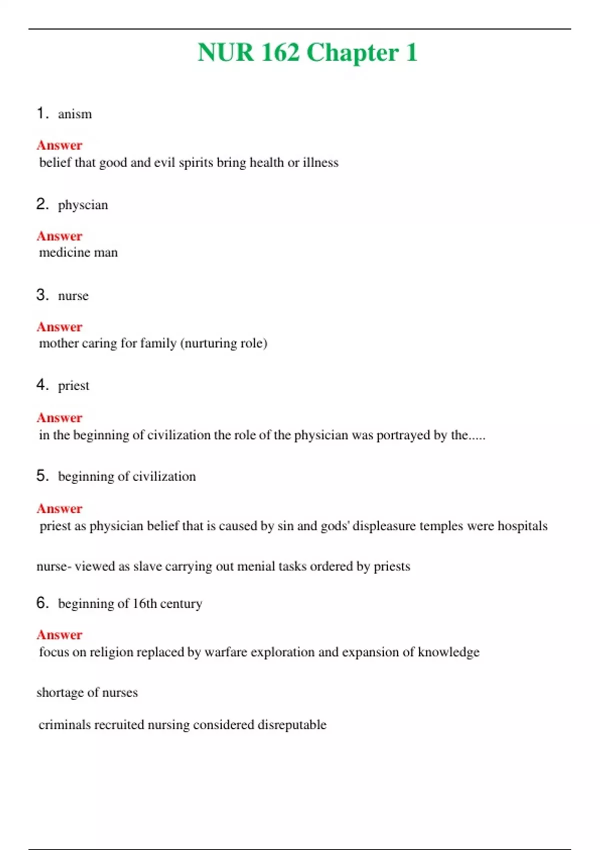 NUR 162 ( LATEST 2024 / 2025 ) CHAPTER 1 | A+ RATED GUIDE | QUESTIONS ...
