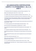 AG ASSOCIATES CERTIFICATION &lpar;UNITS 1-11&rpar; STANDARDS 1&comma; 3A&comma; 4&comma; 8&comma; AND 9
