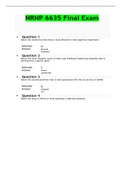 NRNP 6635 Final Exam &lpar;100 Q & A&comma; Latest&rpar; & NRNP 6635 Midterm Exam &lpar;3 Versions&comma; 300 Q & A&comma; Latest&rpar;&colon; Walden University &vert; 100&percnt; Correct Q & A &vert;