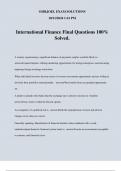International Finance Final Questions 100&percnt; Solved&period;