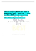 Walden University NRNP 6635 Week 10 Assignment/ NRNP I Human cc: CC (chief complaint): Difficulty with concentration. HPI: H.B., a 60-year-old Caucasian Psychopathology and Diagnostic Reasoning Practicum (Walden University)