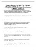 Mastery Exam&comma; Car Sales Test Colorado UPDATED ACTUAL Exam Questions and  CORRECT Answers