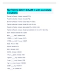 NURSING MATH EXAM 1 with complete solutions