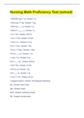 Nursing Math Proficiency Test &lpar;solved&rpar;