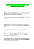 ACE Personal Training Certification - Practice Test questions with correct answers