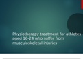 EQP A* Physiotherapy treatment for athletes aged 16-24 who suffer from musculoskeletal injuries