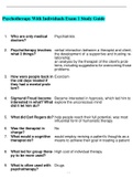 Psychotherapy With Individuals (NURS 6640) Exam 1 Study Guide.