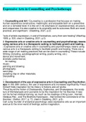 Expressive Arts in Counselling and Psychotherapy With Individuals (NURS 6640) Study Guide.
