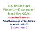 HESI RN MED SURG/ACTUAL EXAM QUESTIONS & ANSWERS 2022/2023 UPDATE | COMBINED PACKAGE DEAL 
