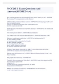 MCCQE I  Exam Questions And Answers&lpar;SCORED A&plus;&rpar;