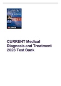CURRENT Medical  Diagnosis and Treatment  2023 Test Bank