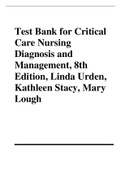 Test Bank for Critical Care Nursing Diagnosis and Management, 8th Edition, Linda Urden, Kathleen Stacy, Mary Lough