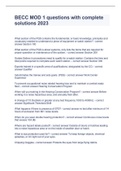 Package deal for BECC exam 100&percnt; correct solutions 2023