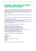 SONICWALL SNSA EXAM &vert; 168 VERIFIED QUESTIONS AND ANSWERS