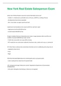 New York Real Estate Salesperson Exam 2023 with 100&percnt; correct answers