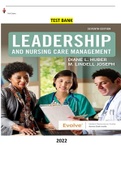 COMPLETE - Elaborated Test Bank for Leadership and Nursing Care Management 7Ed. by Diane Huber & M. Lindell Joseph. ALL Chapters Included 1-26. 257 Pages of Content- A+ Graded for 2023