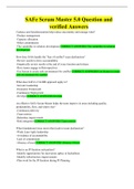 SAFe Scrum Master 5&period;0 Question and verified Answers