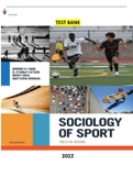 COMPLETE - Elaborated Test Bank for Sociology of Sport Paperback 12Ed. by George H. Sage , D. Stanley Eitzen, Becky Beal , Matthew Atencio. ALL Chapters Included 1-15. 102 Pages of Content- A+ Graded for 2023