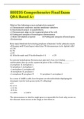 BIO235 Comprehensive Final Exam Q&A Rated A+