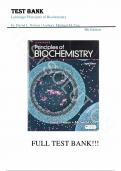 Lehninger Principles of Biochemistry&comma; 8th Edition &ndash; David Nelson & Michael Cox &ndash; Complete Test Bank with Answers &lpar;All Chapters&rpar;