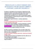 NR224 EXAM 2 LATEST VERSION 2025 QUESTIONS AND DETAILED CORRECT ANSWERS &vert; ALREADY GRADED A&plus;