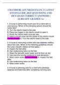 CHAMBERLAIN NR224 EXAM 2 LATEST STUDYGUIDE 2025 QUESTIONS AND DETAILED CORRECT ANSWERS &vert; ALREADY GRADED A&plus;