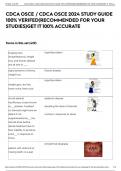 CDCA OSCE &sol; CDCA OSCE 2024 STUDY GUIDE 100&percnt; VERIFED&lpar;RECOMMENDED FOR YOUR STUDIES&rpar;GET IT 100&percnt; ACCURATE