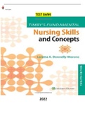 Timbys Fundamental Nursing skills and Concepts 12Ed. by Loretta A Donnelly-Moreno . COMPLETE, Elaborated and Latest Test Bank . ALL Chapters Included 1-38. 516 Pages of Content-A+  5* Rated Graded for 2023