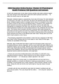 HESI&sol;Saunders Online Review- Module 10-Physiological Health Problems&sol;100 Questions and answers