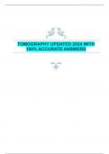 TOMOGRAPHY UPDATED 2024 WITH  100&percnt; ACCURATE ANSWERS