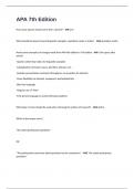 APA 7th Edition Test Bank